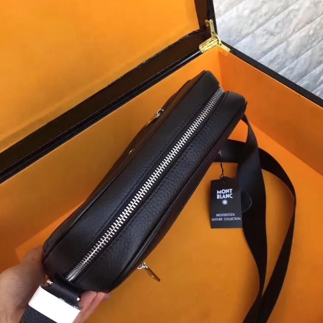 Montblanc Meisterstück Leather Collection Black Structured Messenger Bag 6