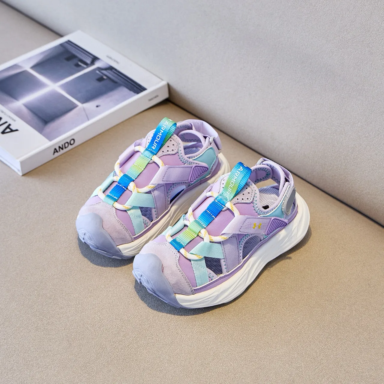 Multicolor Multi-Strap Thick Sole Sandals 14