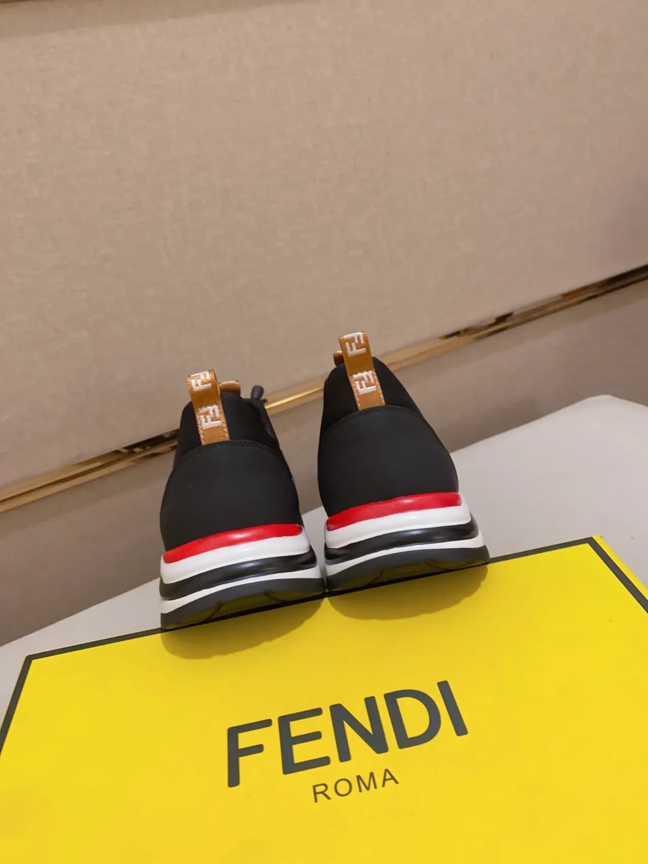 Navy and Black Abstract Print Laceless Slip-On Sneaker 3