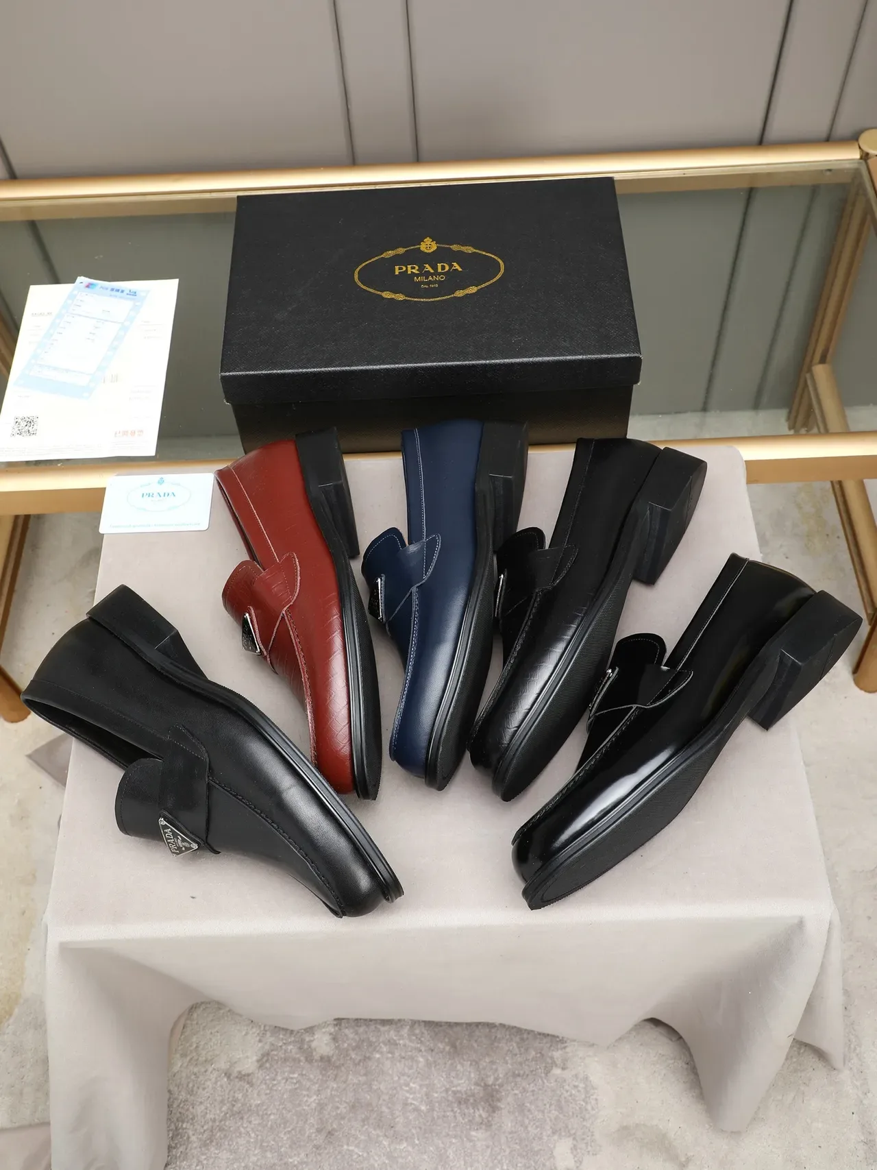 Navy Black Leather Penny Loafer 2