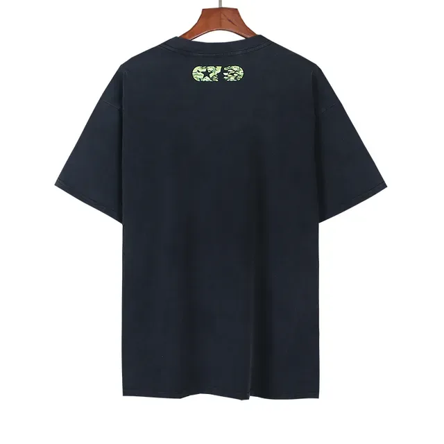 Navy Camouflage Graphic Arch Print Oversized T-Shirt 6