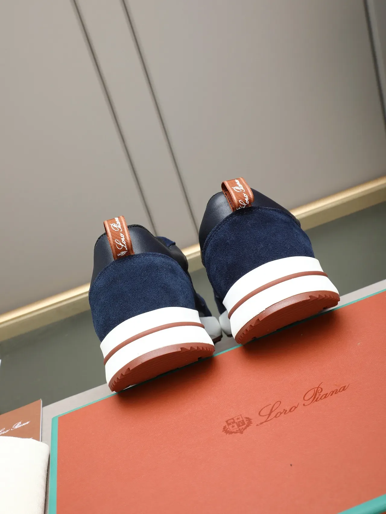 Navy Suede and Mesh Low-Top Lifestyle Sneaker 3