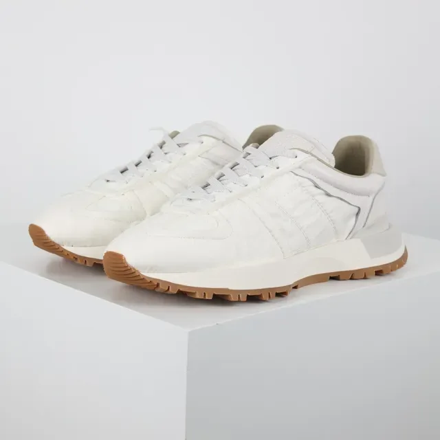 Off-White Cream and Beige Layered Upper Lifestyle Sneakers 2