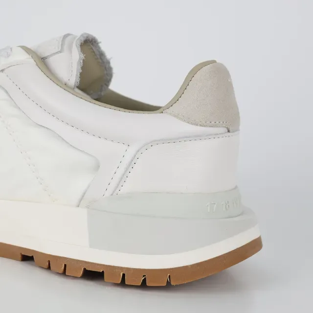Off-White Cream and Beige Layered Upper Lifestyle Sneakers 4