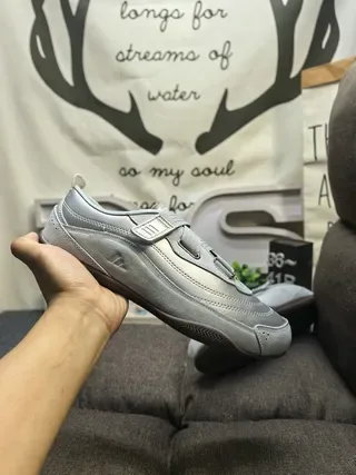 Olive Gray Laceless Strap Sneakers 5