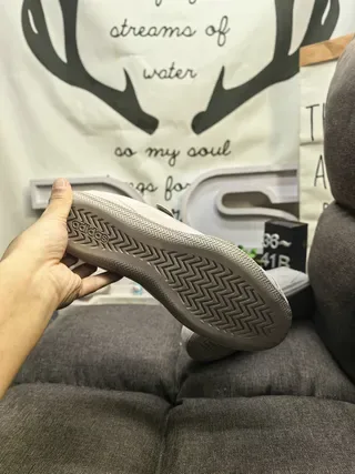 Olive Gray Laceless Strap Sneakers 14