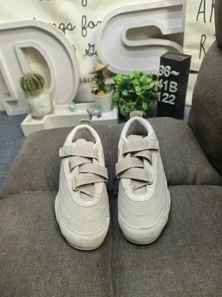 Olive Gray Laceless Strap Sneakers 20