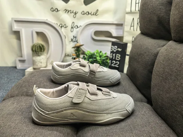 Olive Gray Laceless Strap Sneakers 21