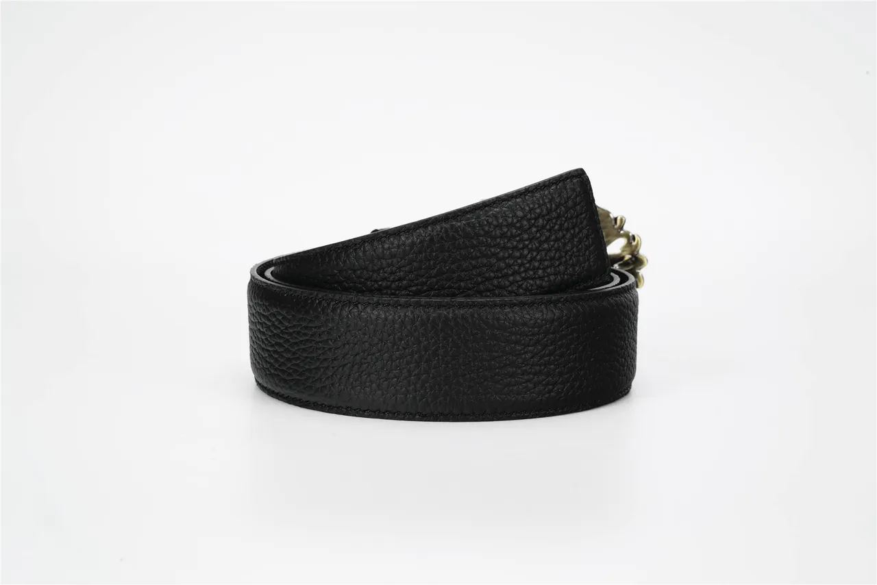 Ornate Cross Filigree Buckle Black Leather Belt 5