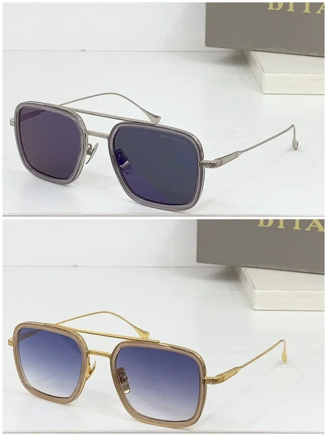 Oversized Rectangular Gold-Tone Metal Arm Sunglasses 7