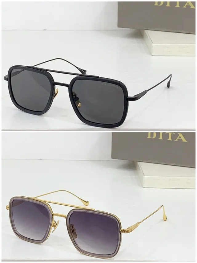 Oversized Rectangular Gold-Tone Metal Arm Sunglasses 8