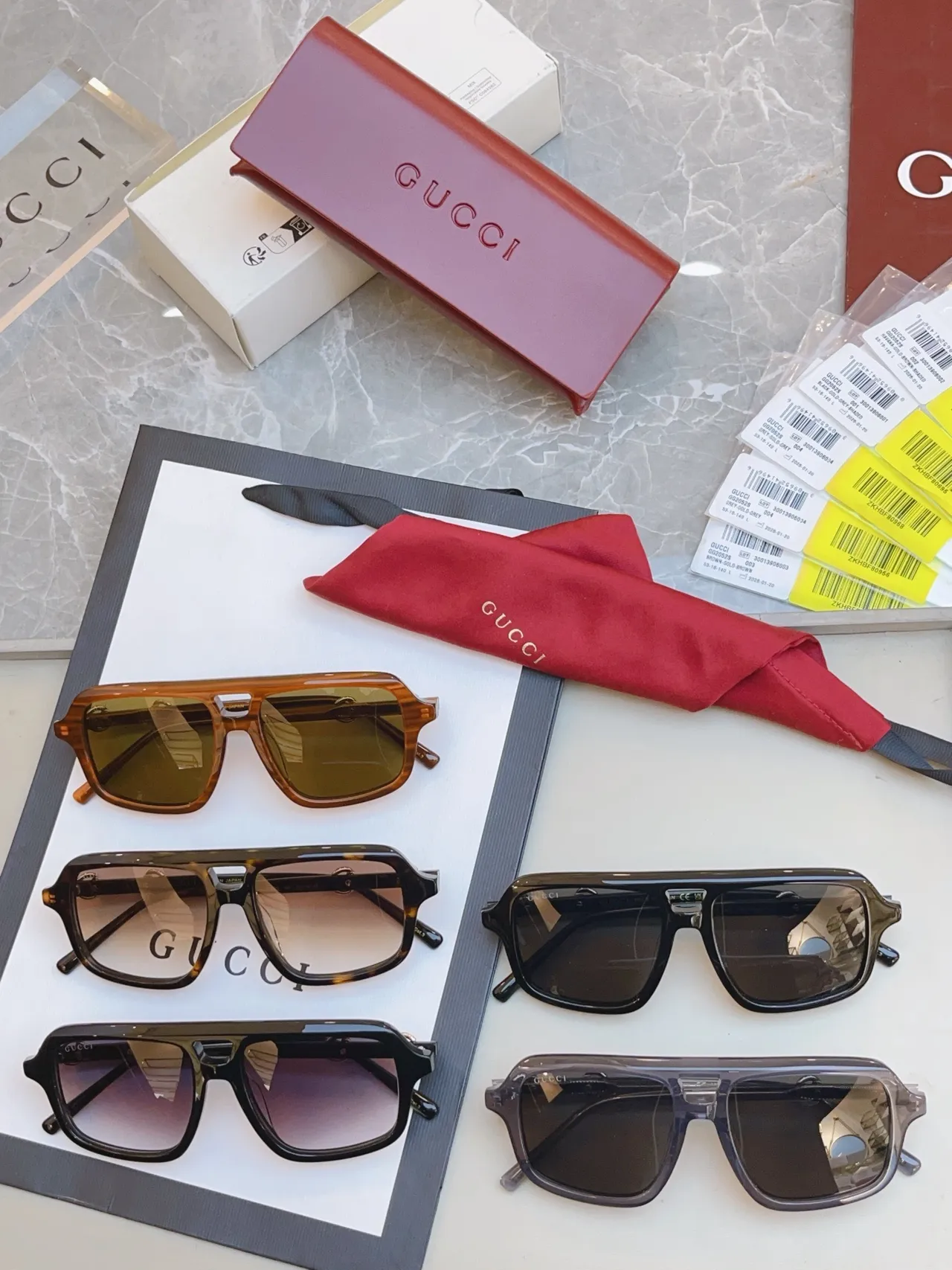 Oversized Rectangular Gradient Lens Sunglasses 8
