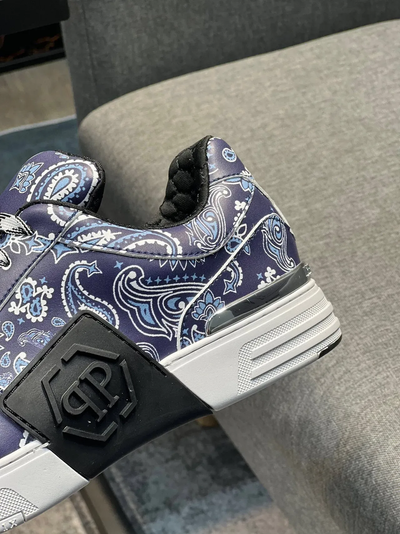 Paisley-Print Navy Lifestyle Sneaker 4