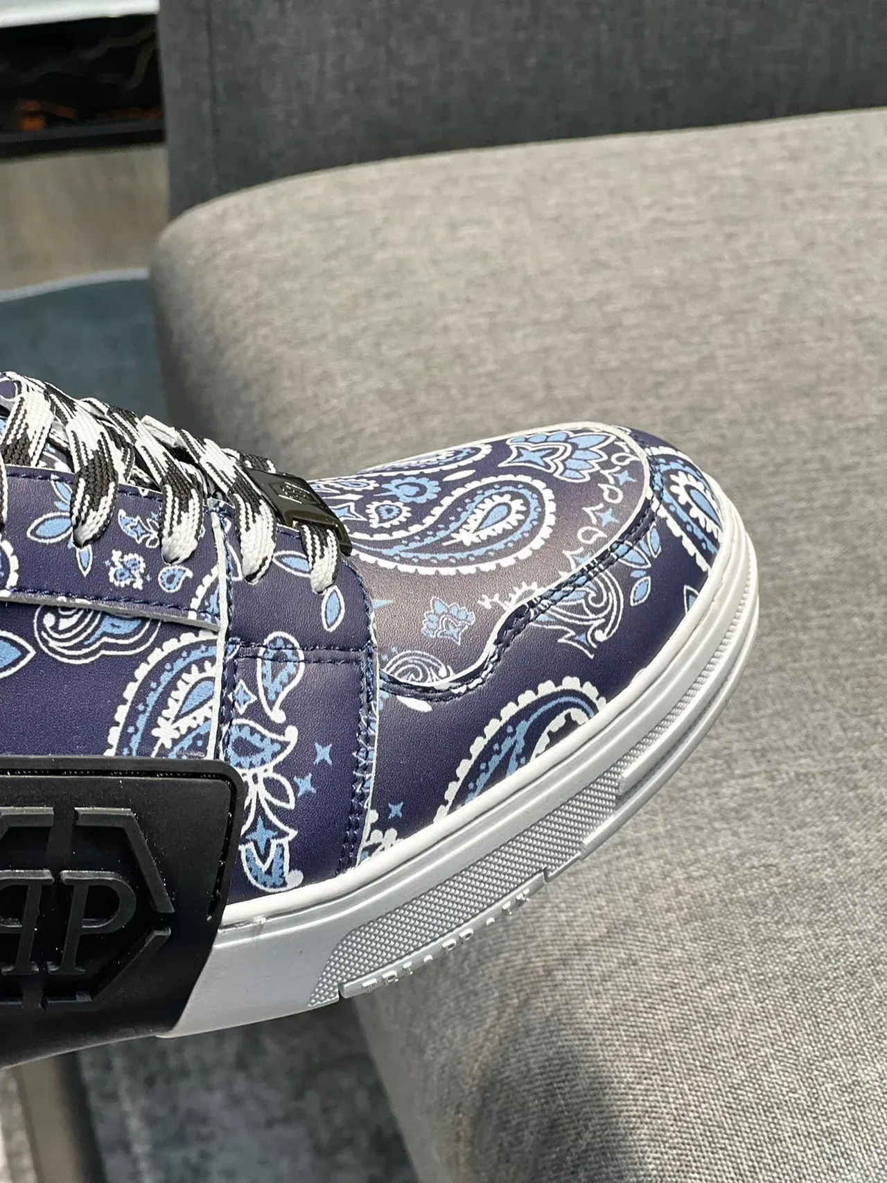 Paisley-Print Navy Lifestyle Sneaker 8