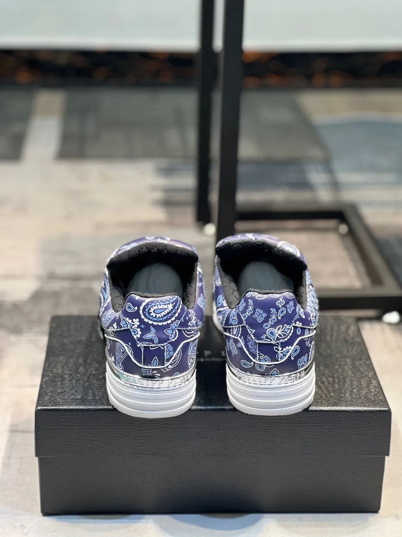 Paisley-Print Navy Lifestyle Sneaker 9