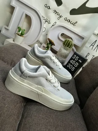 Pastel Pink Platform Lifestyle Sneakers 9