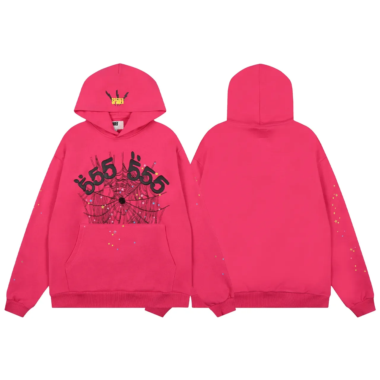 Pink Black Graphic-Print Oversized-Fit Tracksuit 2