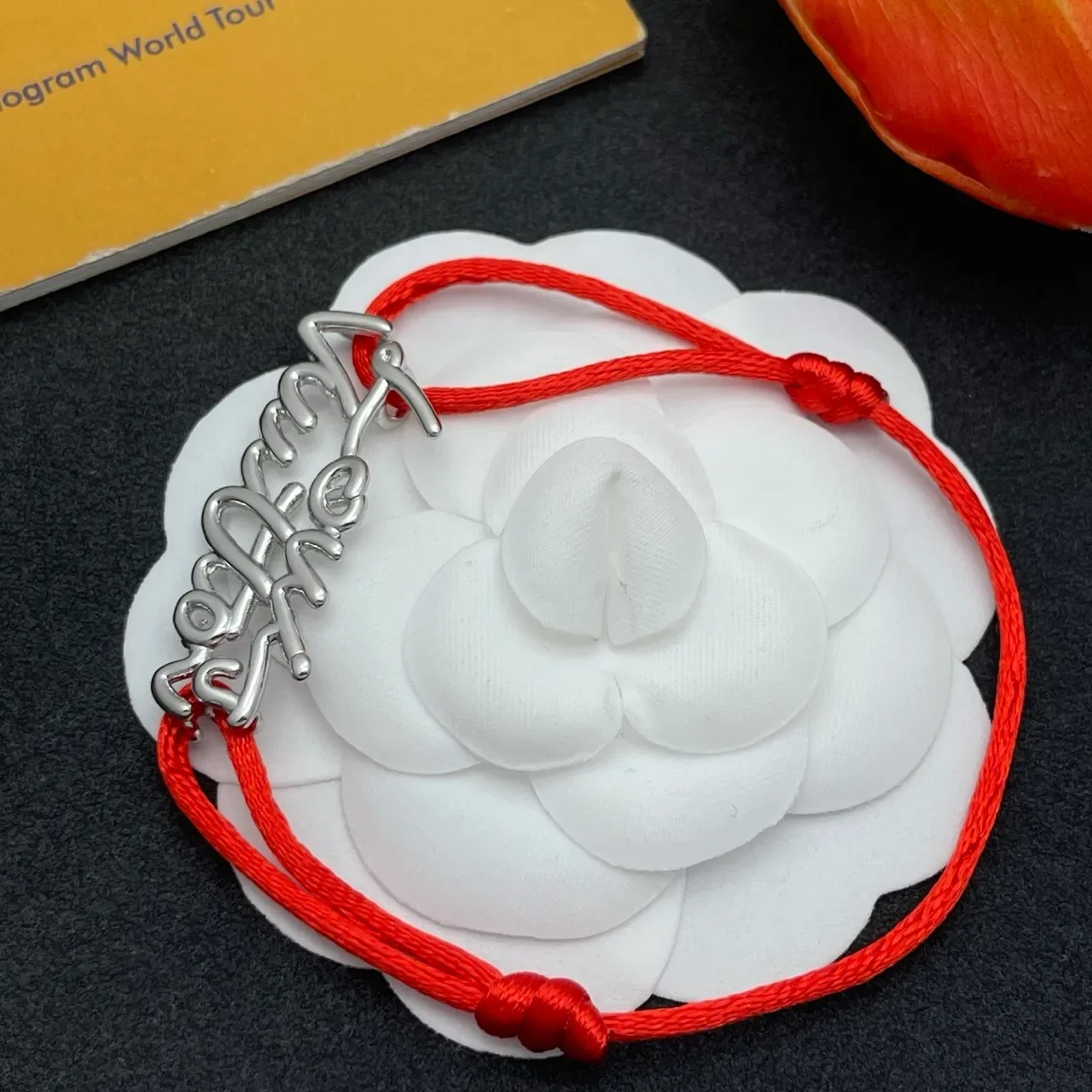 Red Silver Braided Cord Adjustable Knot Closure Bracelet 5