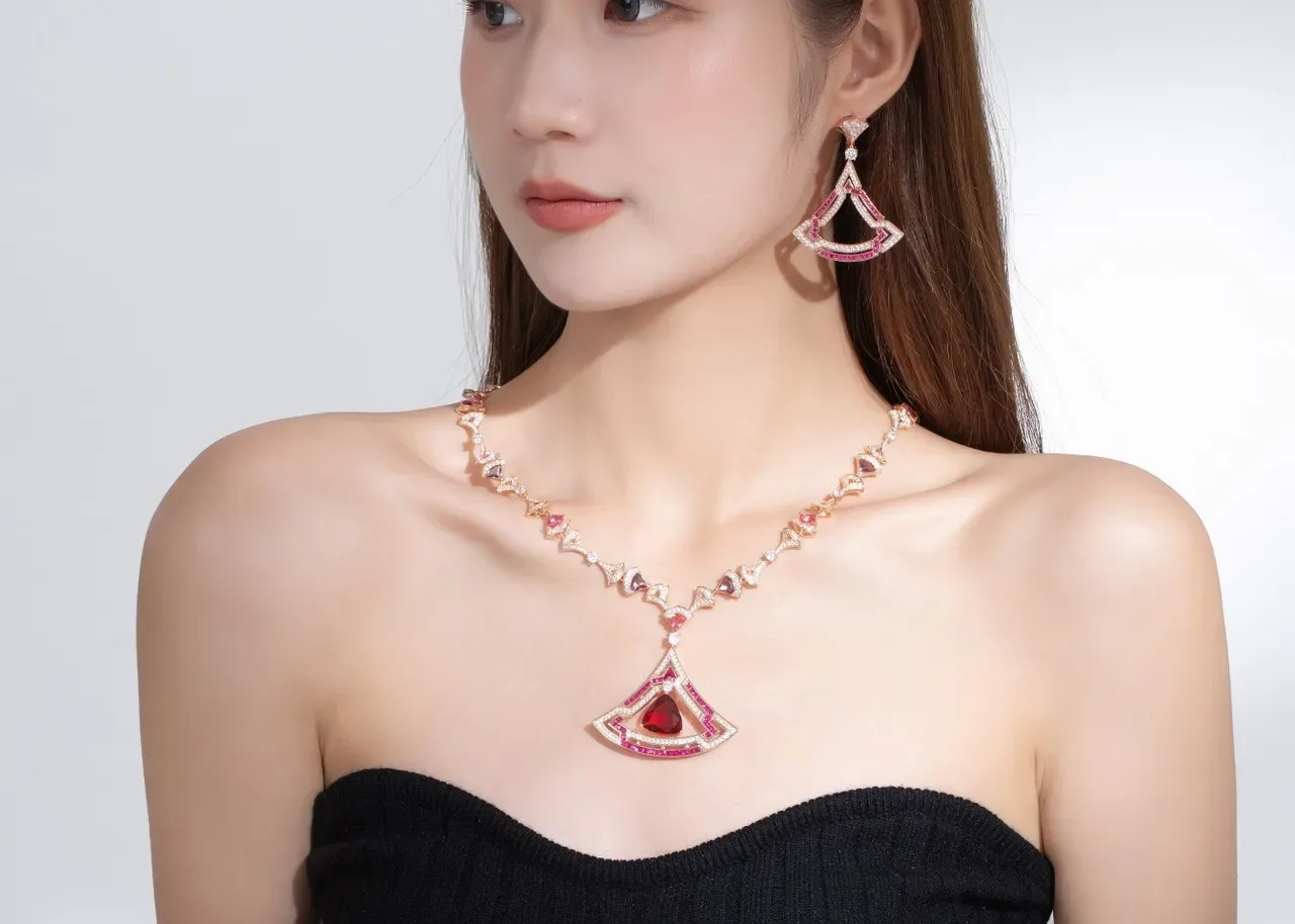 Rose Gold-Tone Geometric Pavé-Set Dangling Earrings 4
