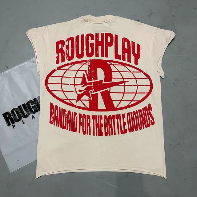 ROUGH Graphic Print Rhinestone-Trimmed Oversized T-Shirt 6