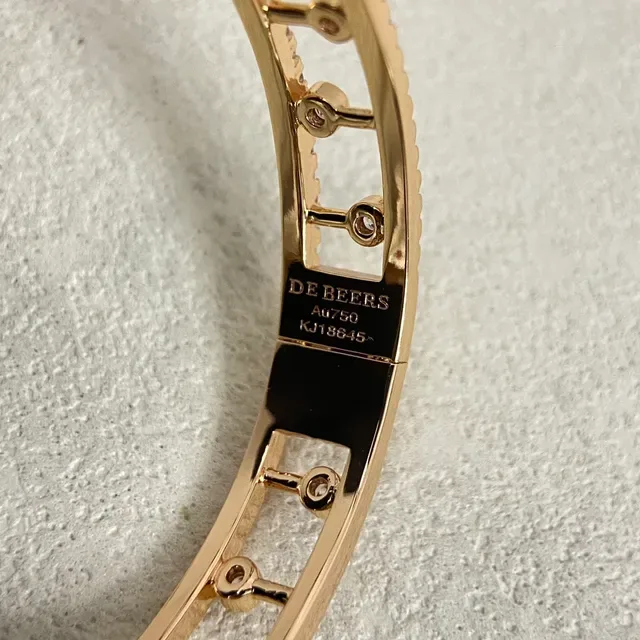 Silver and Gold Tone Pavé Bezel-Set Geometric Bangle Bracelets 3