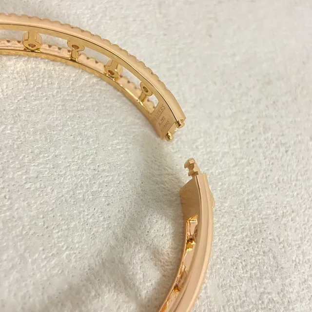Silver and Gold Tone Pavé Bezel-Set Geometric Bangle Bracelets 4