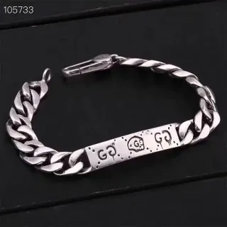 Bracelete de Corrente Curb Chunky de Prata com Elos de Corda Trançada