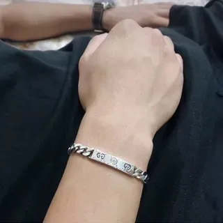 Silver Chunky Curb Chain Twisted Rope Link Bracelet 3