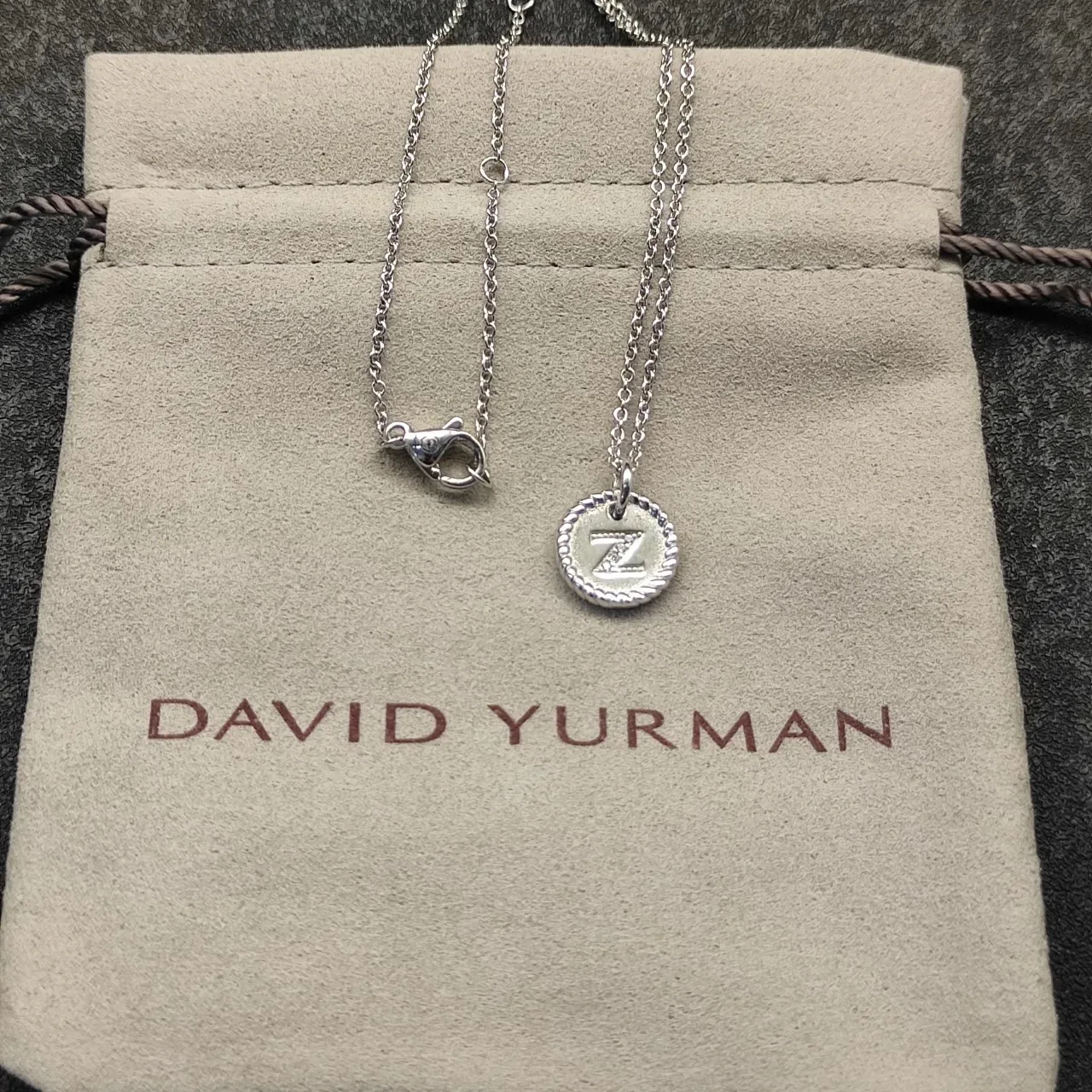 Silver Circular Disc Pendant Rope-Edge Bezel Necklace 5