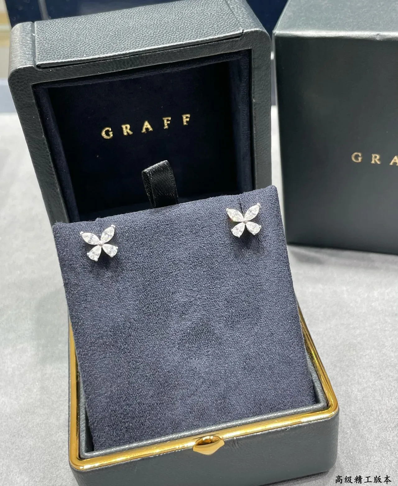Silver Gold Flower-Shaped Petal-Cut Stones Earrings 6