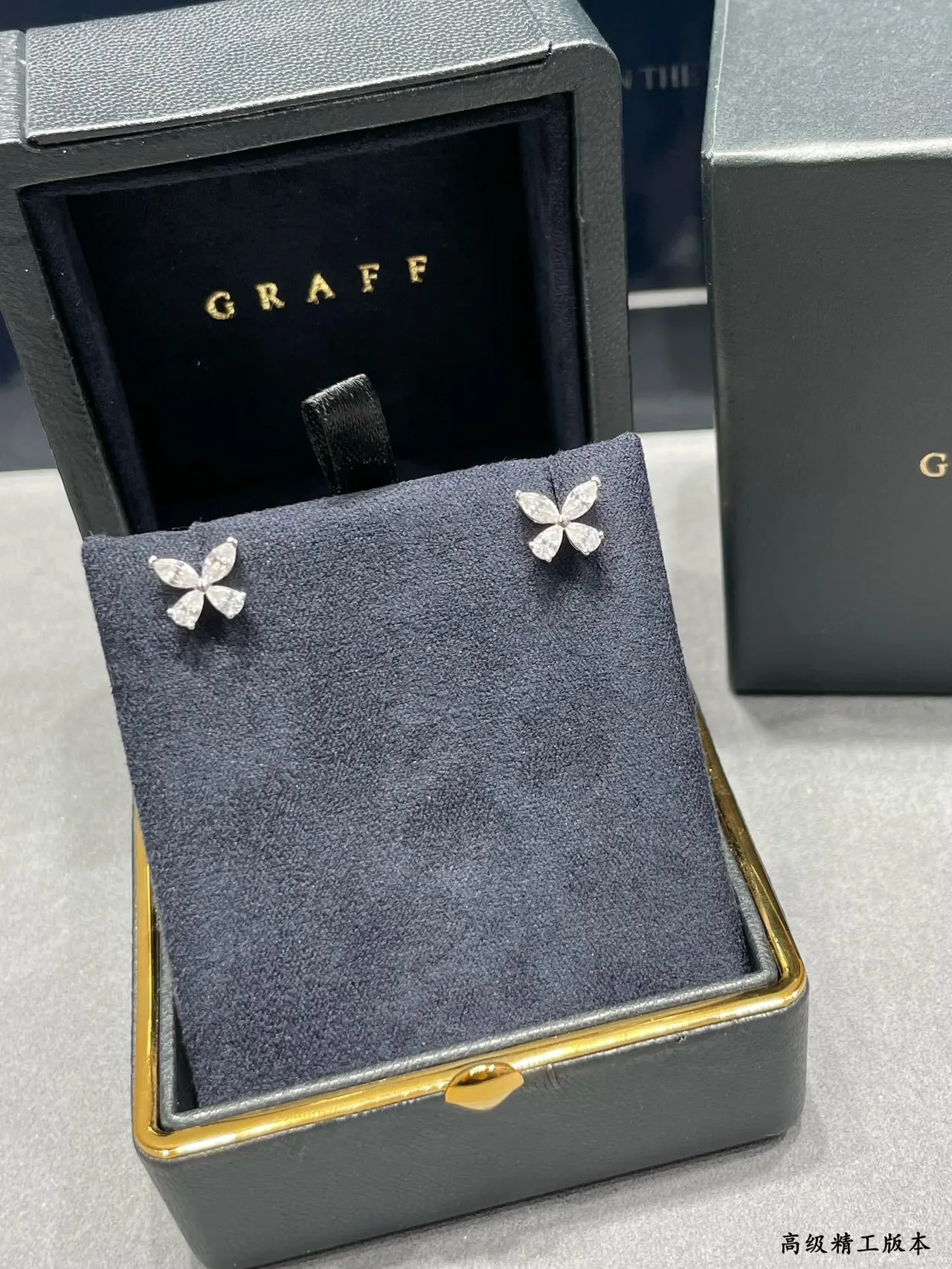 Silver Gold Flower-Shaped Petal-Cut Stones Earrings 7