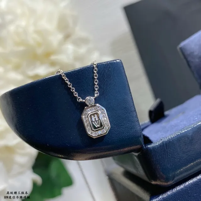 Silver-Tone and Gold-Tone Octagonal Pavé Pendant Necklaces 6