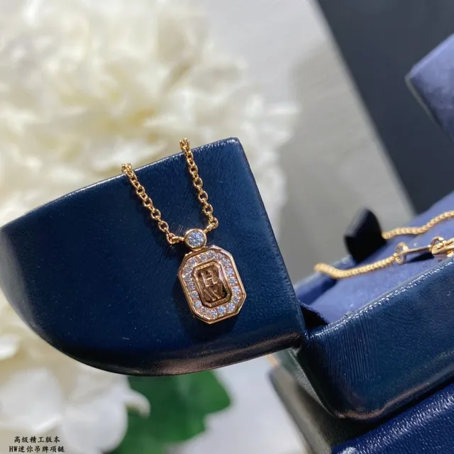 Silver-Tone and Gold-Tone Octagonal Pavé Pendant Necklaces 8