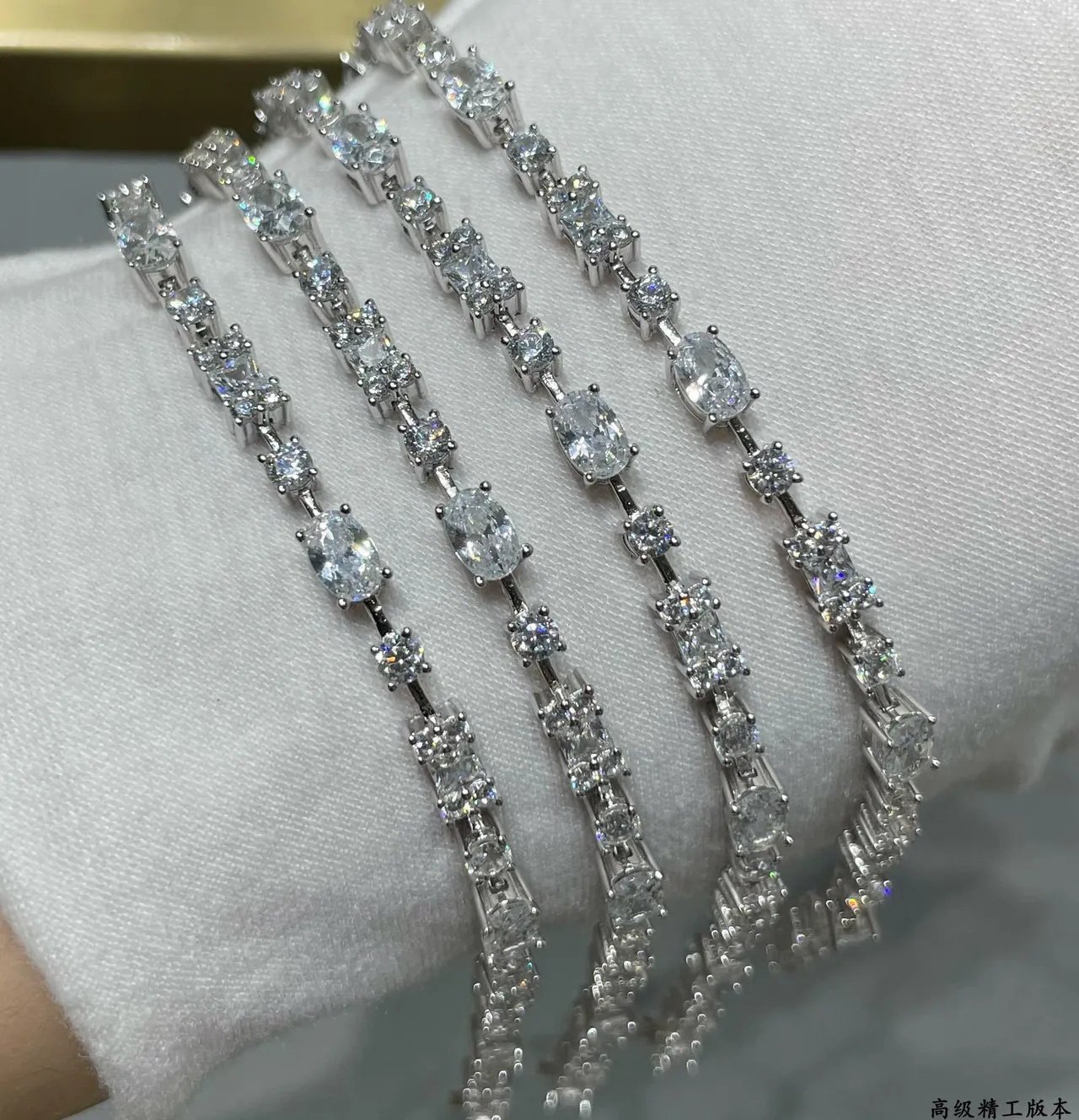 Silver-Tone Crystal Pavé Stacking Bracelets 3