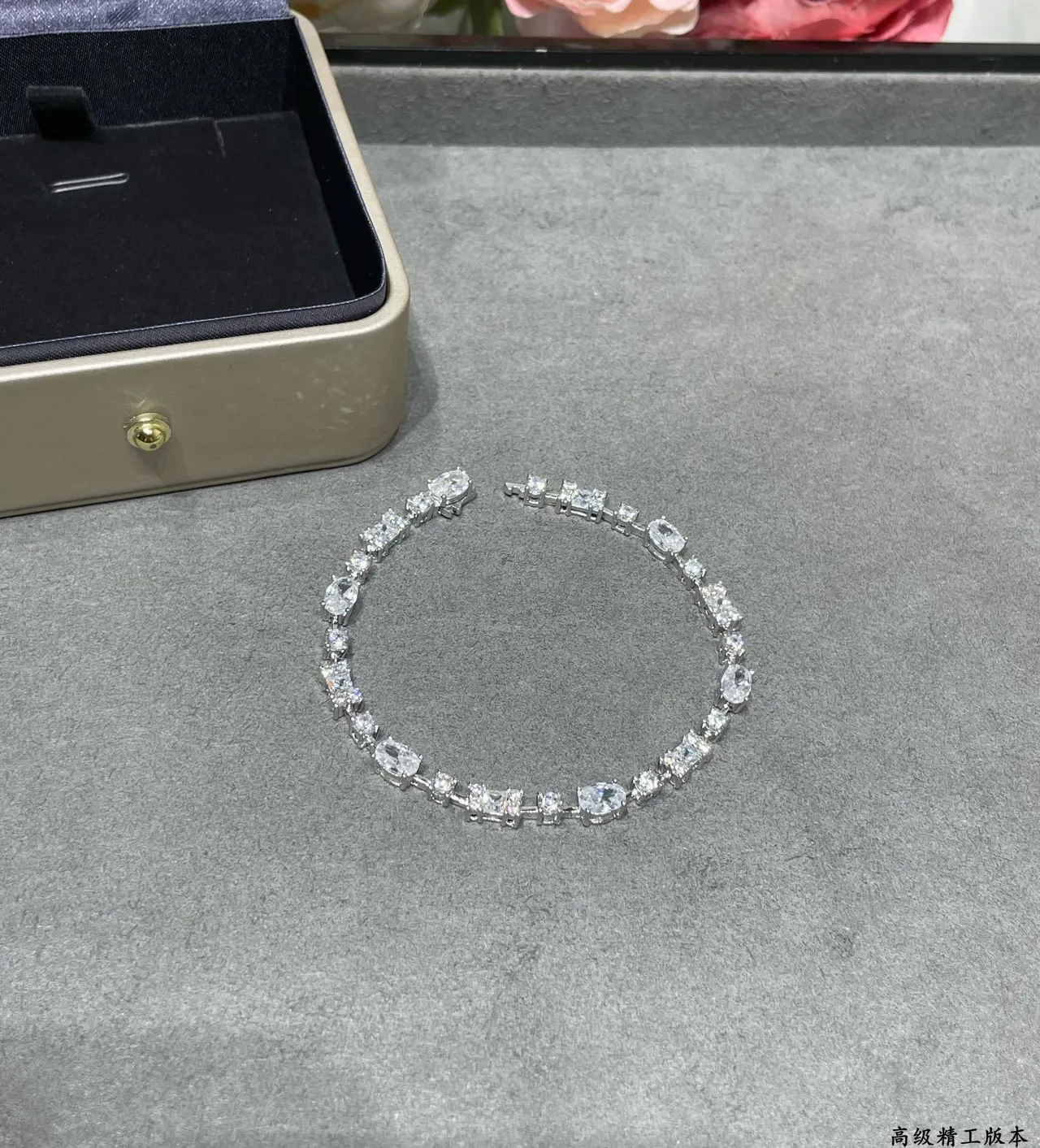 Silver-Tone Crystal Pavé Stacking Bracelets 8