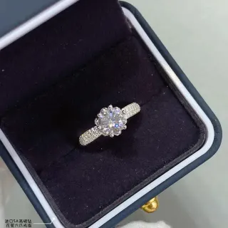 Six-Prong Solitaire Pavé Band Ring