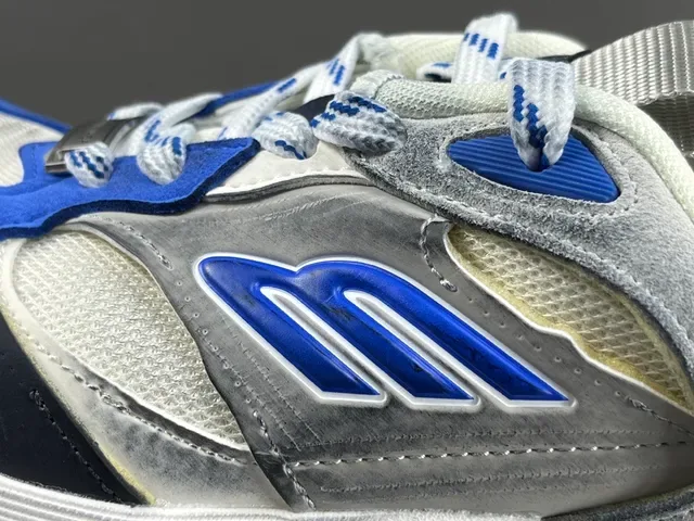Skechers White Blue Sole Multi-Layered Midsole Chunky Sneakers 8