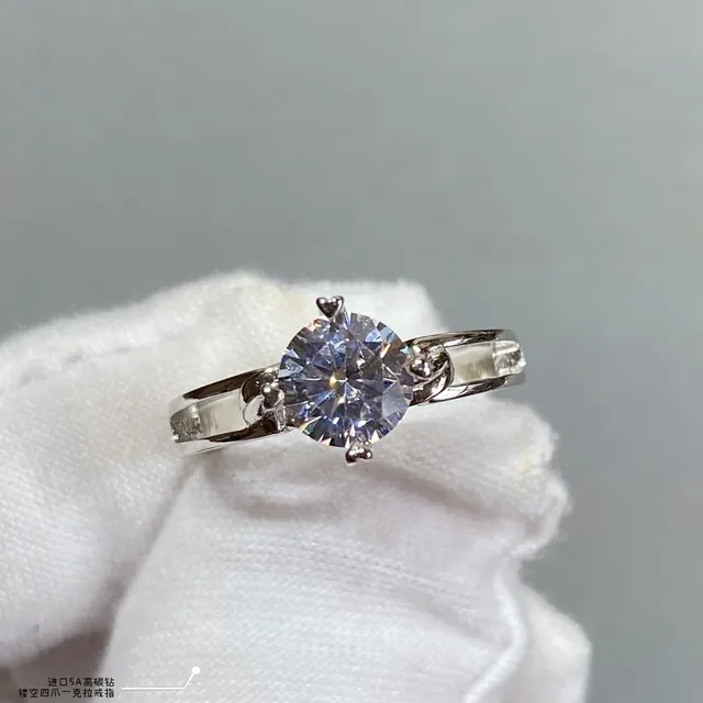 Solitaire Round Cut Four-Prong Setting Ring 8