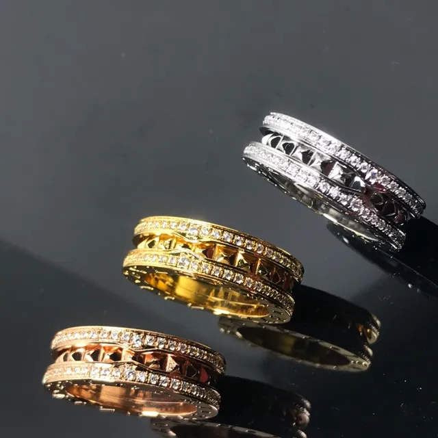 Stackable Pavé-Set Quilted Chevron Band Rings 8