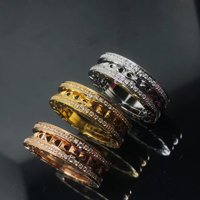Stackable Pavé-Set Quilted Chevron Band Rings 9
