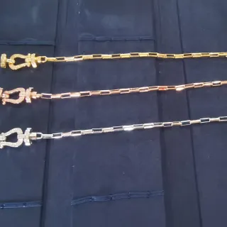 سوارات سلاسل بخرزة بلون ثلاثي مع إغلاق لاير