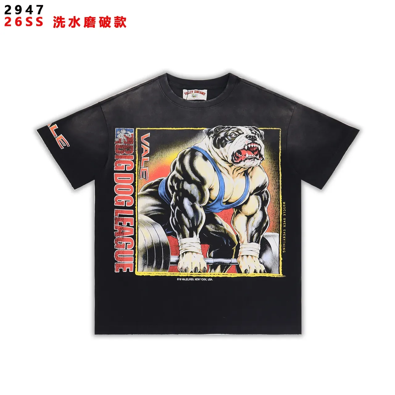 Vale Big Dog League Washed Graphic T-Shirt 6