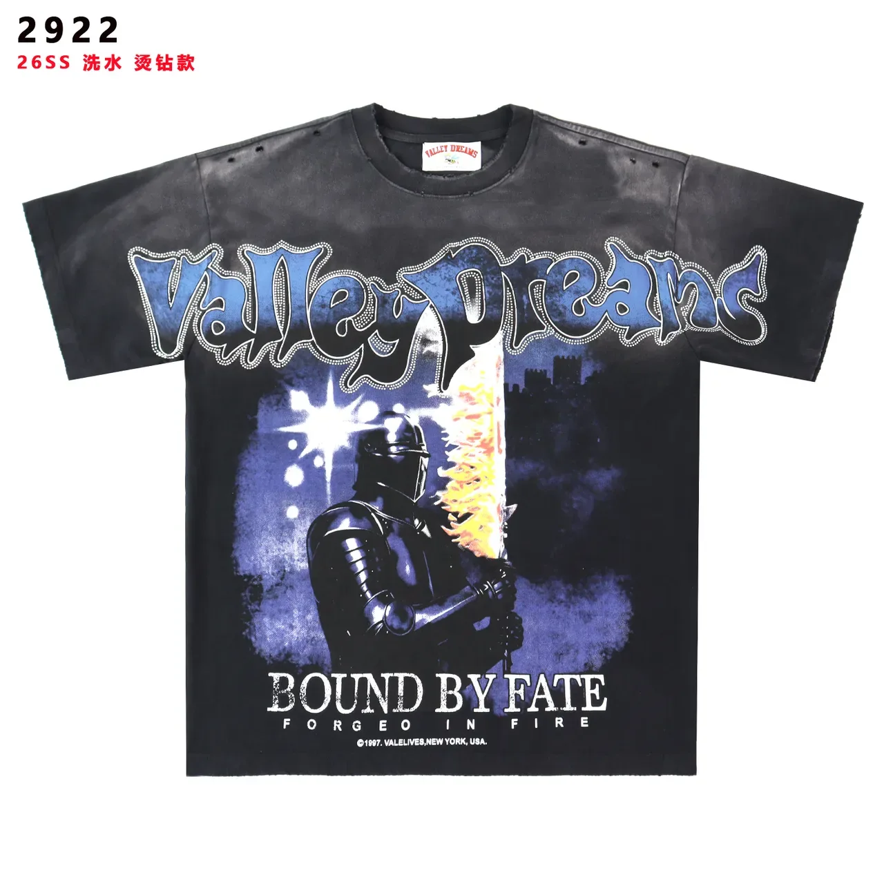 Valley Dreams Bound By Fate Distressed Graphic T-Shirt 3
