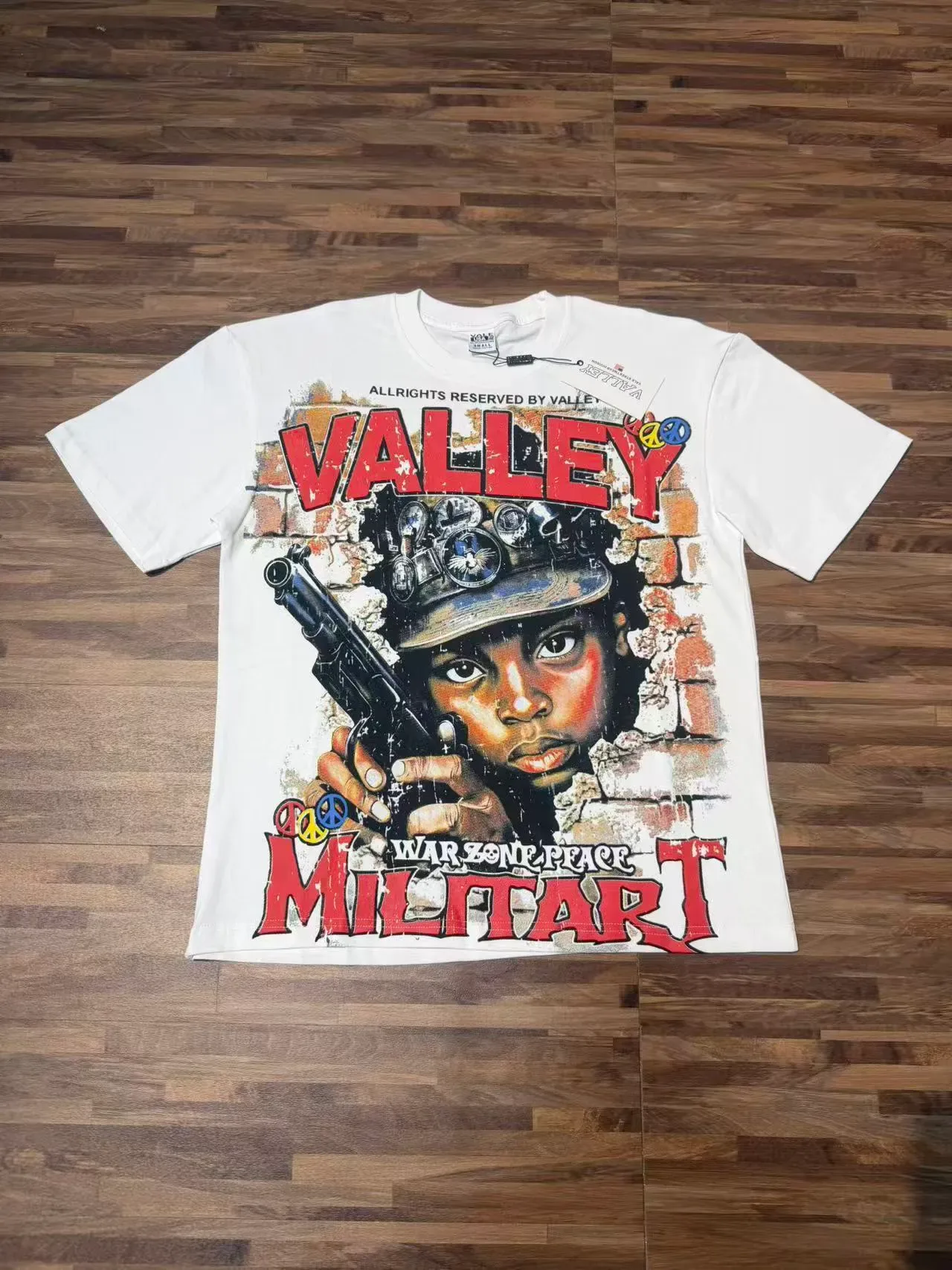 Valley Warzone Peace Militart Graphic Print T-Shirt 3
