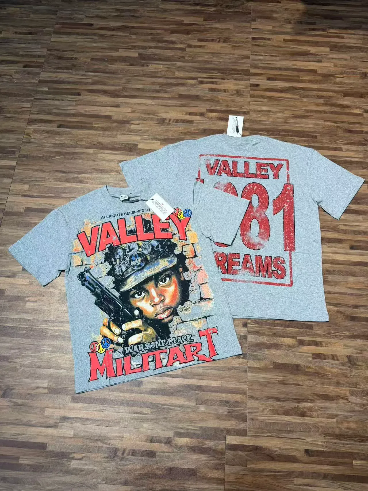 Valley Warzone Peace Militart Graphic Print T-Shirt 5