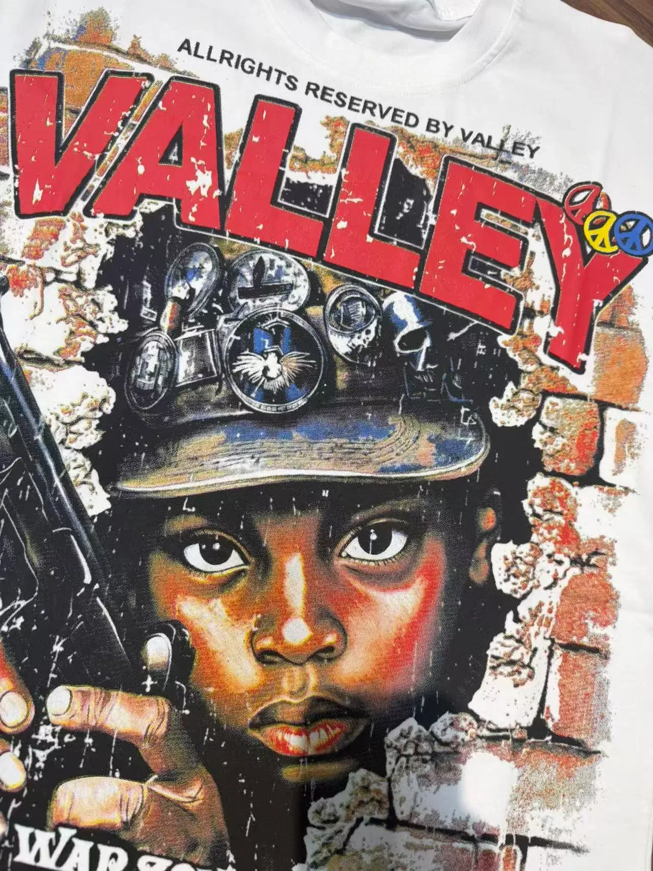 Valley Warzone Peace Militart Graphic Print T-Shirt 9