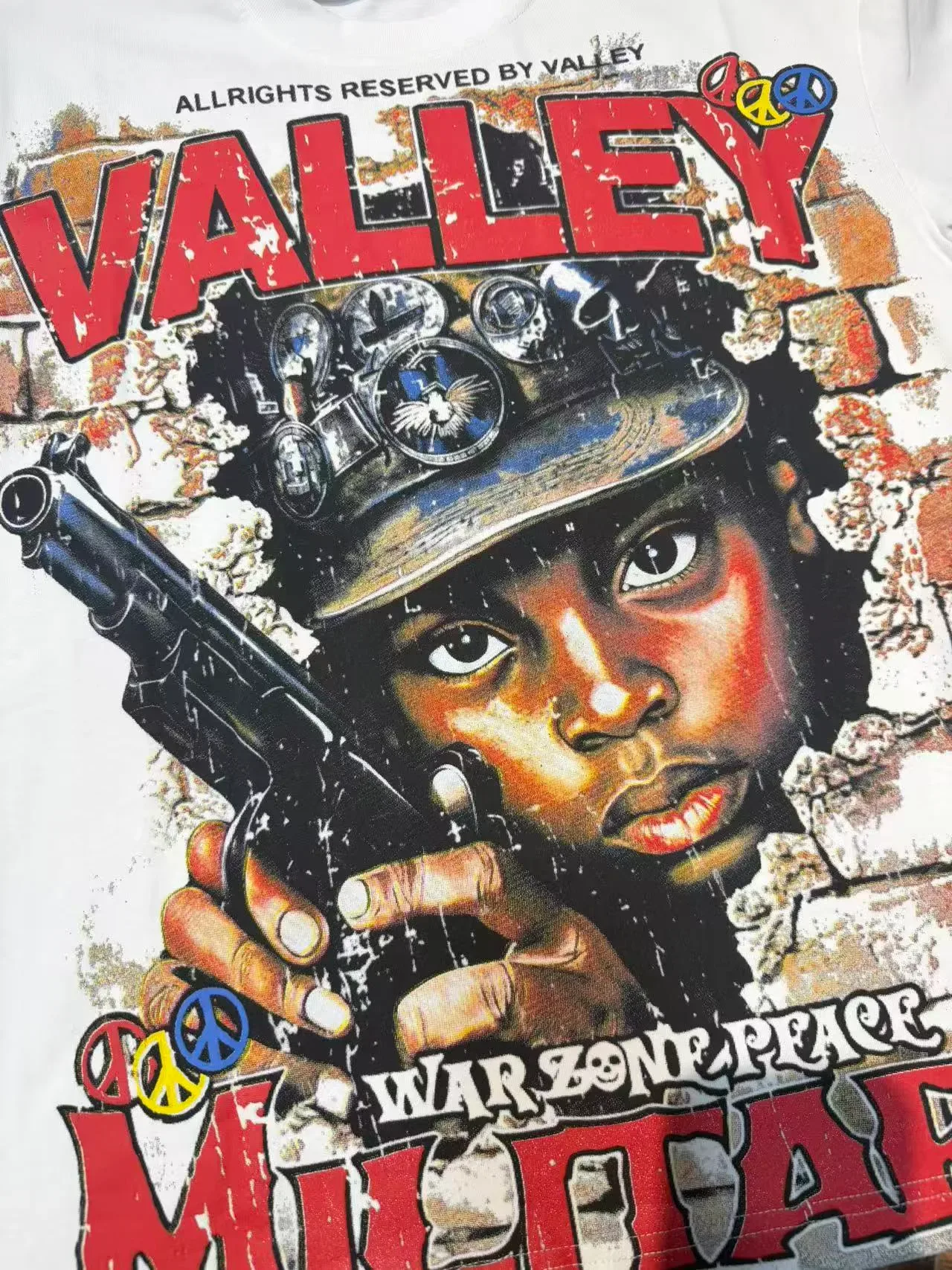 Valley Warzone Peace Militart Graphic Print T-Shirt 10