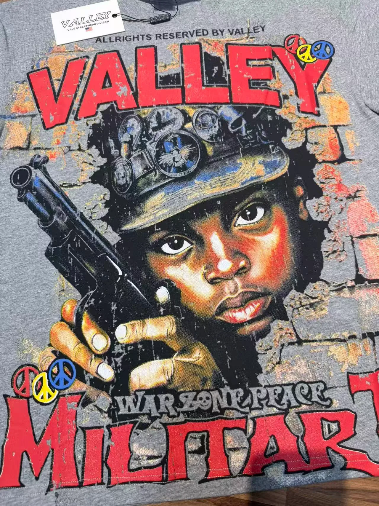 Valley Warzone Peace Militart Graphic Print T-Shirt 17