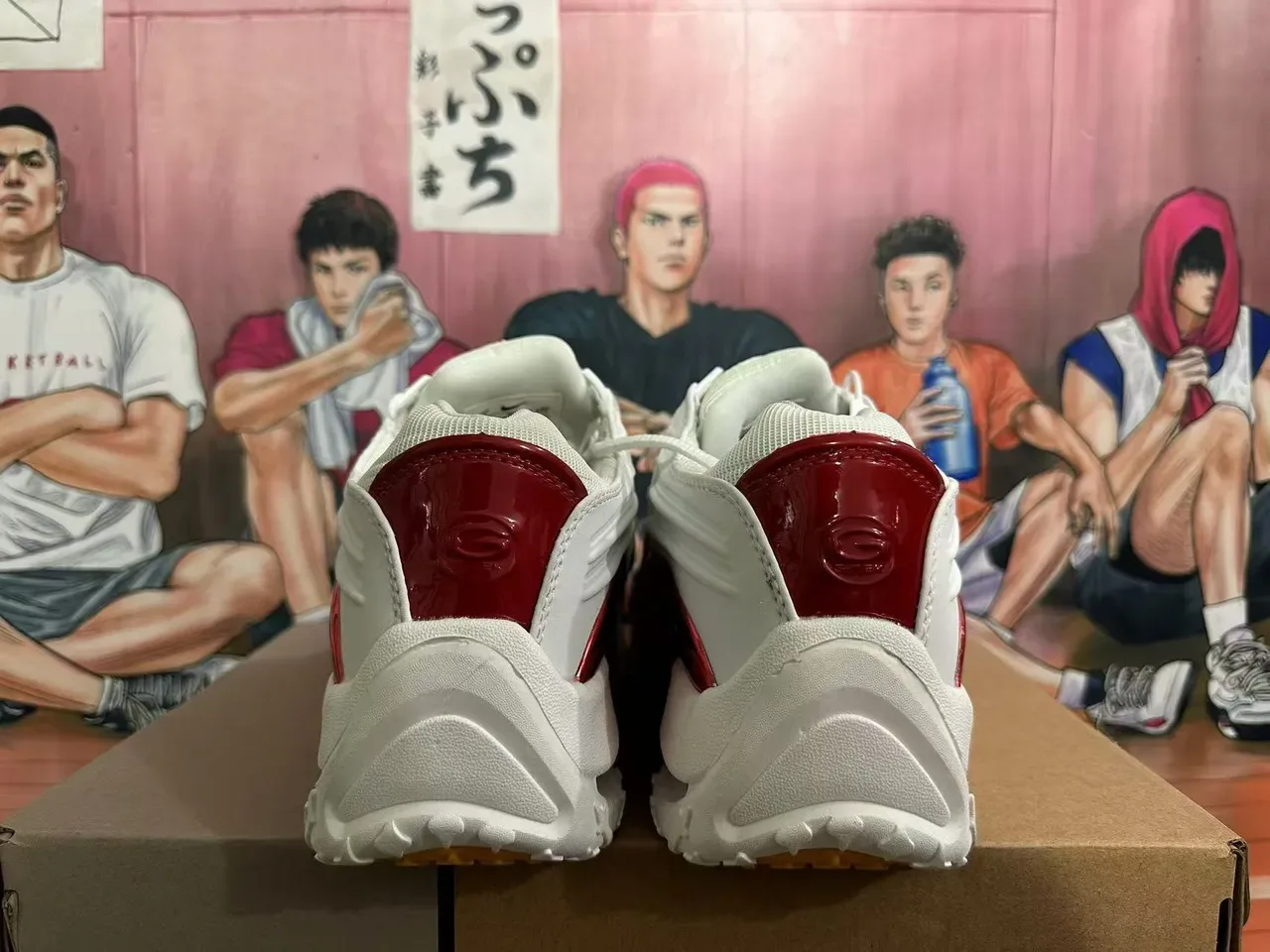 White and Glossy Red Chunky Silhouette Lifestyle Sneakers 2