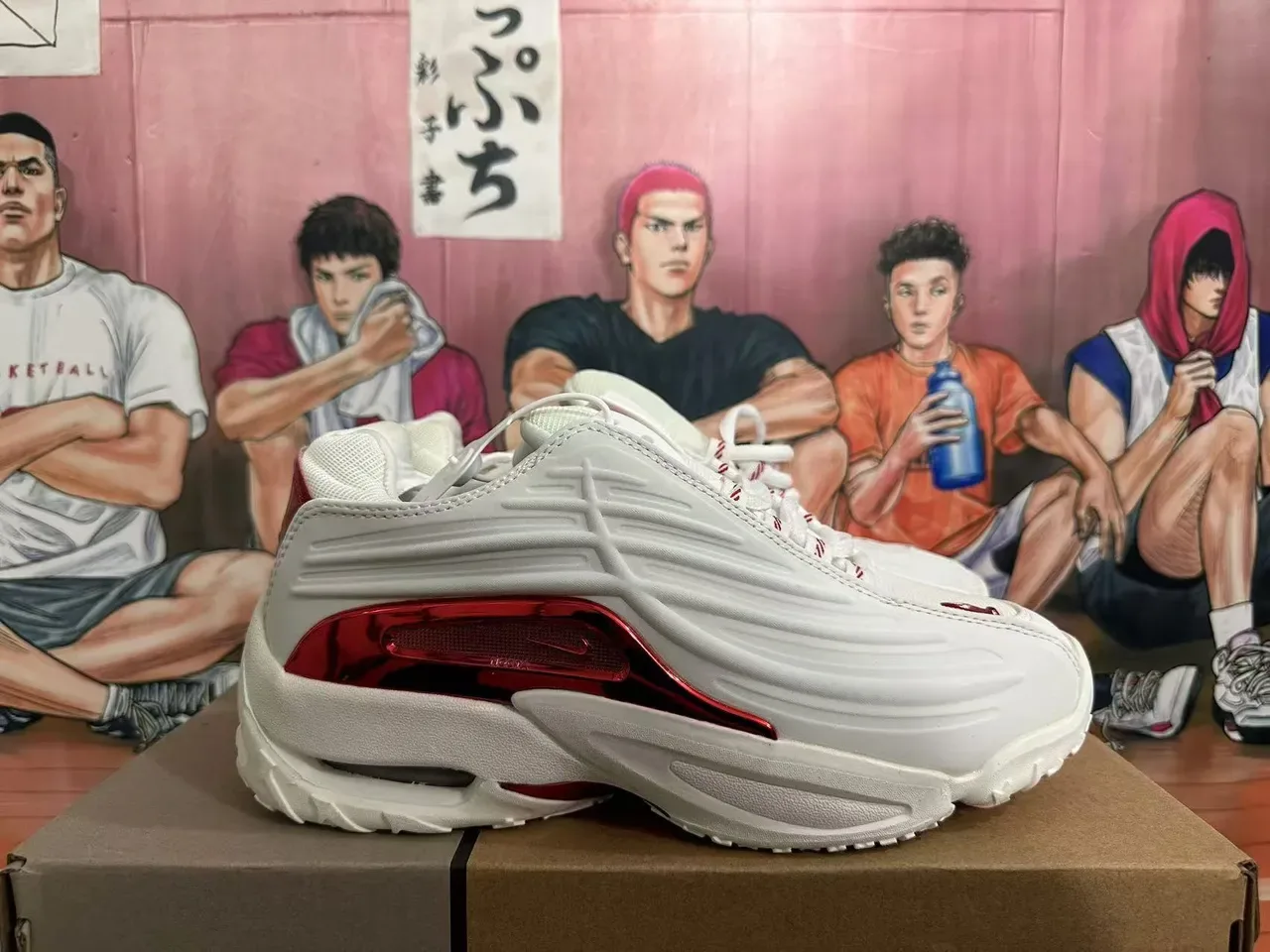 White and Glossy Red Chunky Silhouette Lifestyle Sneakers 4